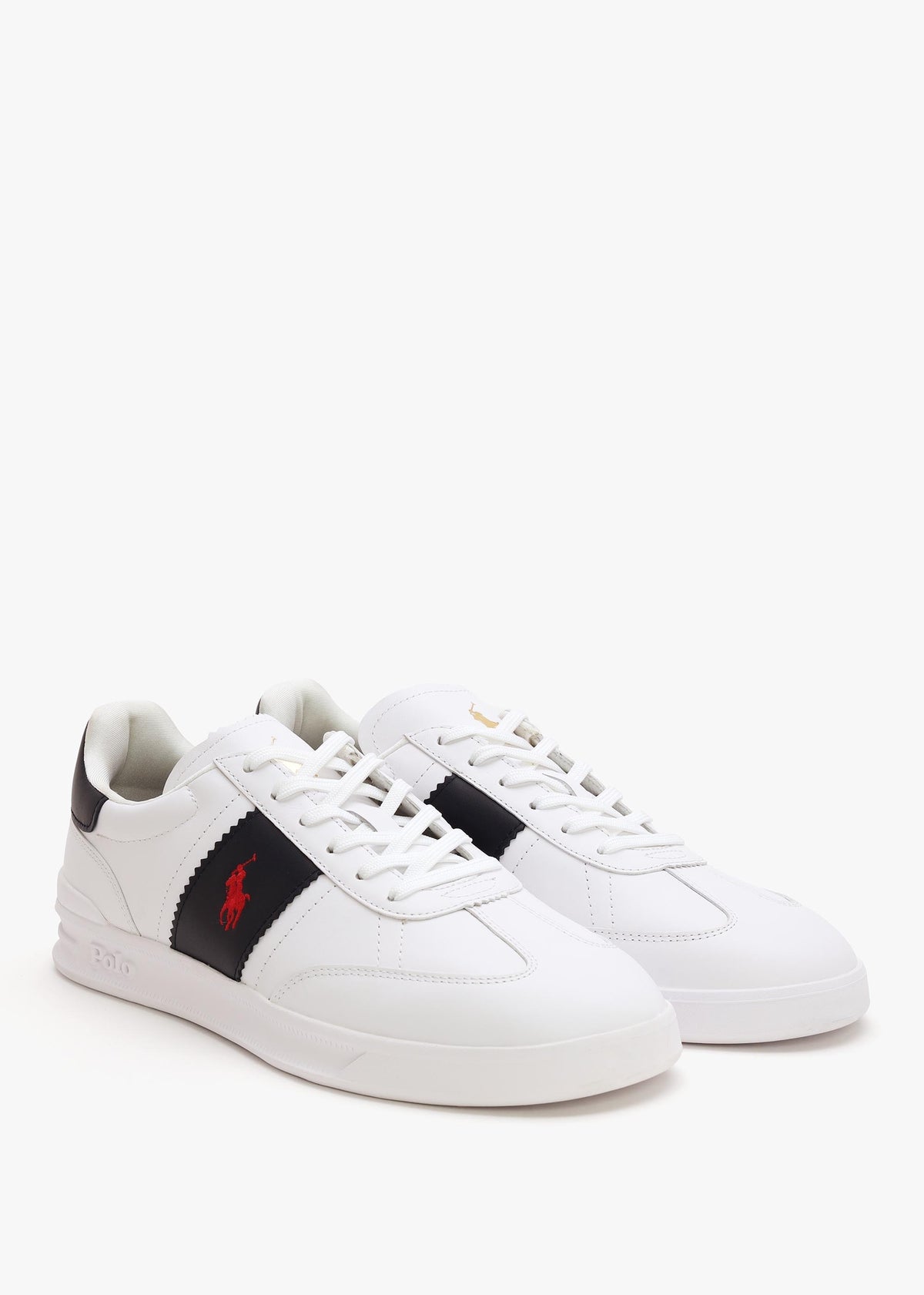 Men’s Heritage Aera White & Navy Leather Trainers