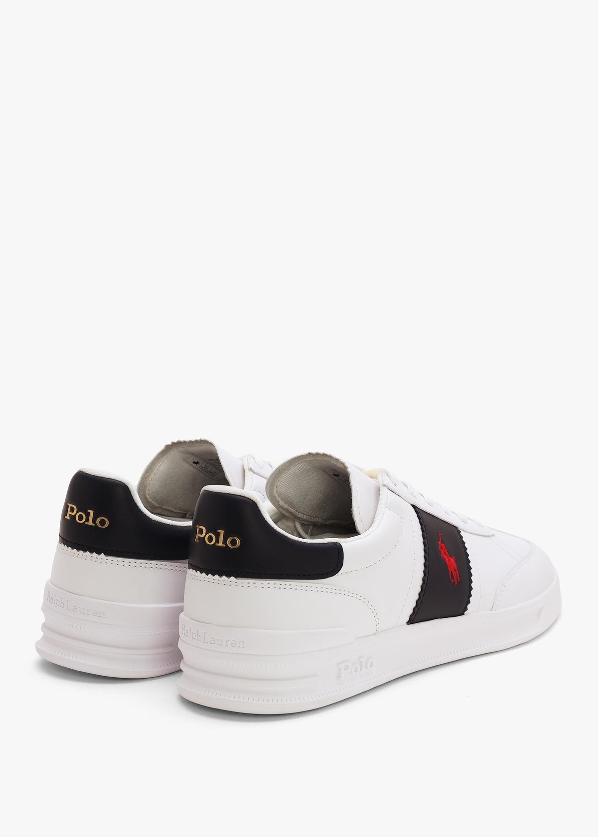 Men’s Heritage Aera White & Navy Leather Trainers