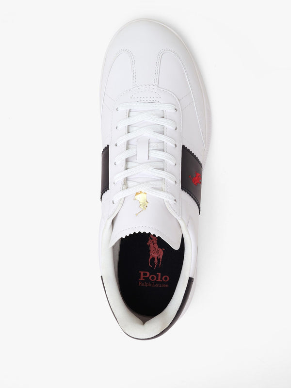 Men’s Heritage Aera White & Navy Leather Trainers