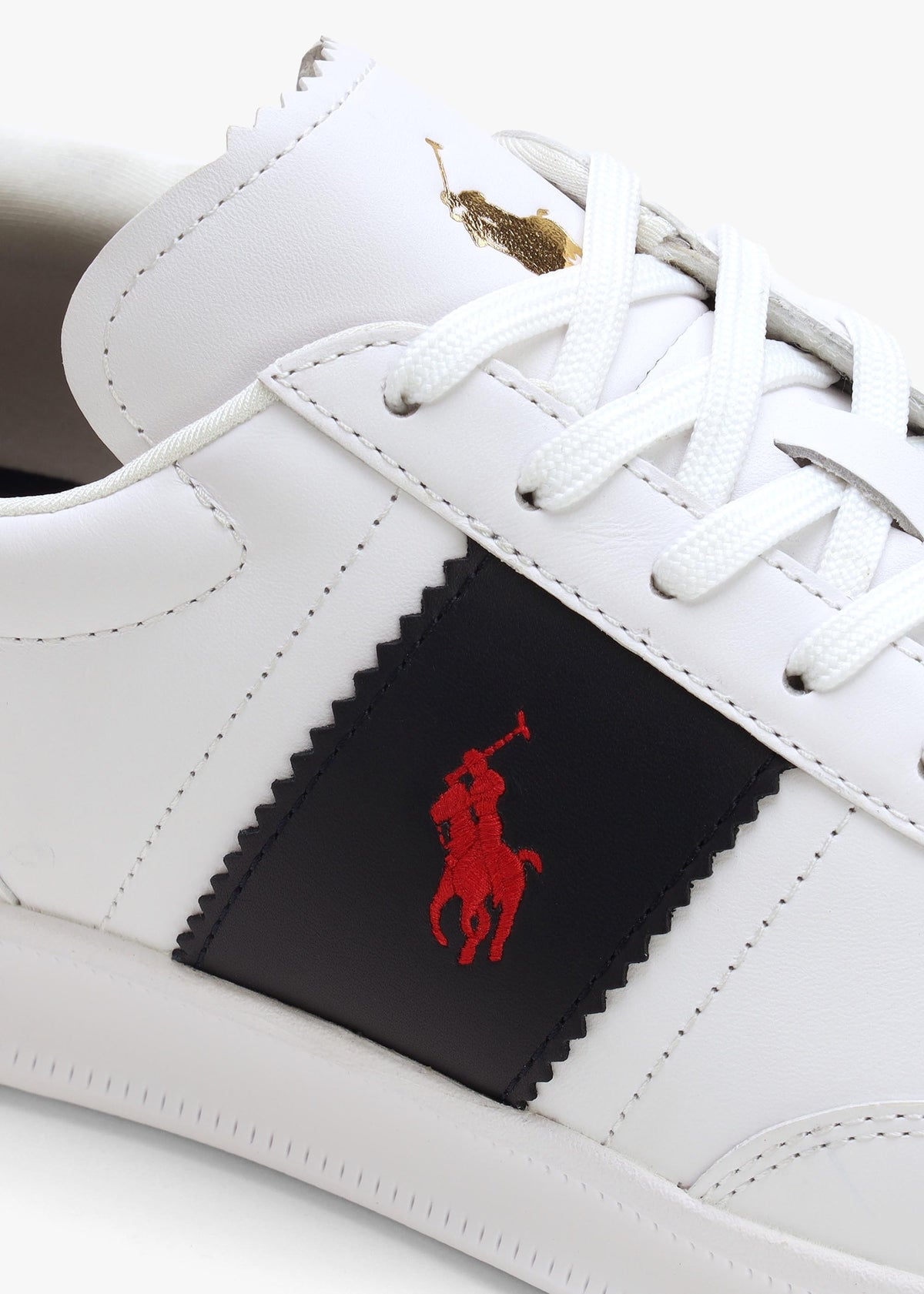 Men’s Heritage Aera White & Navy Leather Trainers