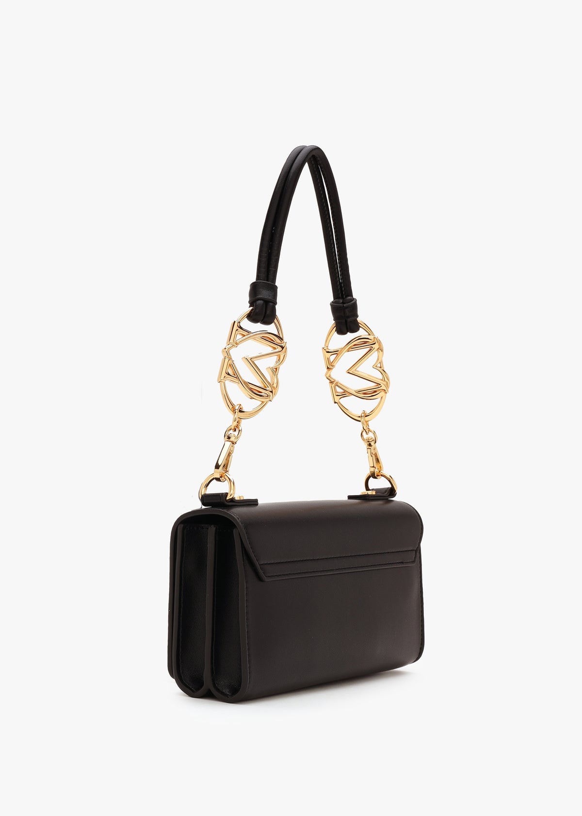 Jewel Flapover Nero Shoulder Bag