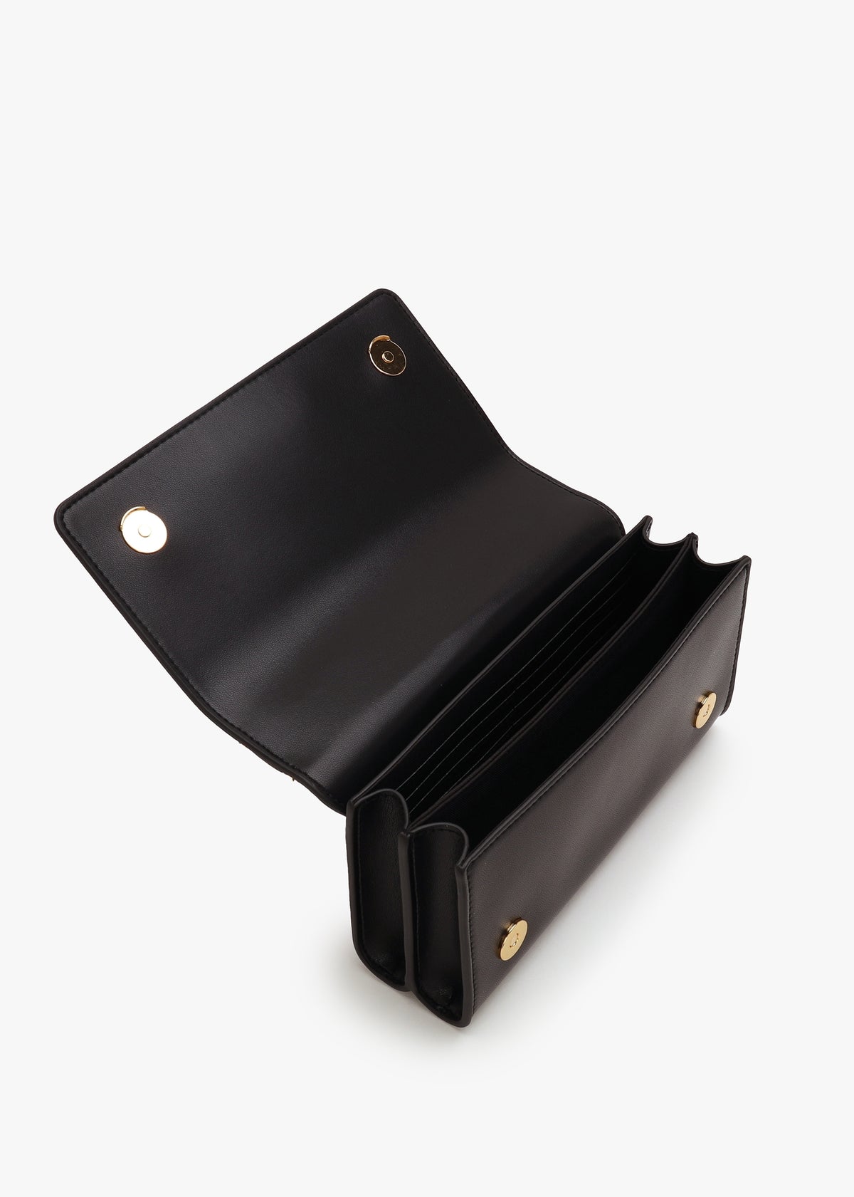 Jewel Flapover Nero Shoulder Bag