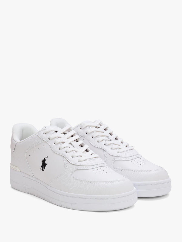 Men’s Master Court White Leather Trainers