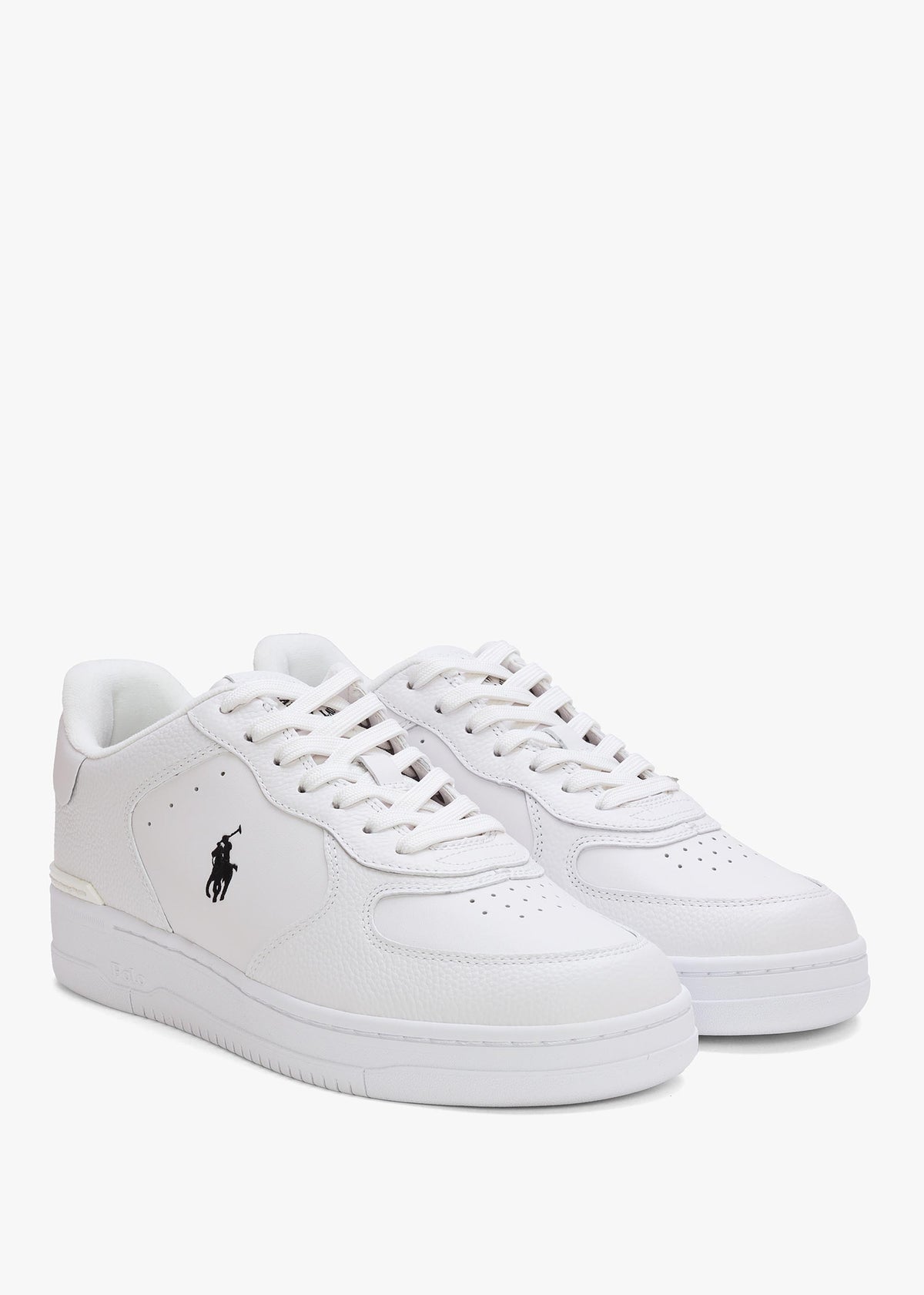 Men’s Master Court White Leather Trainers