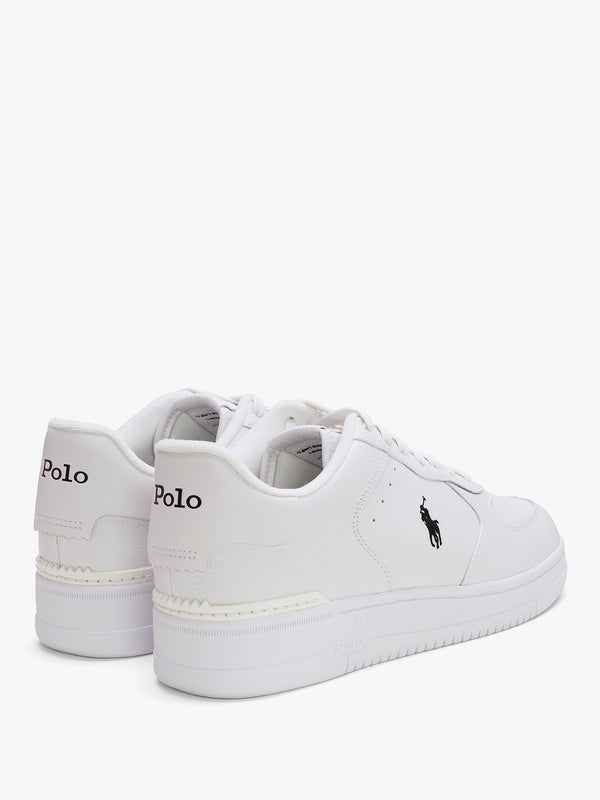 Men’s Master Court White Leather Trainers
