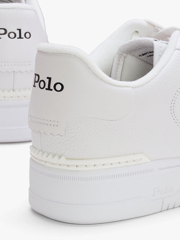 Men’s Master Court White Leather Trainers