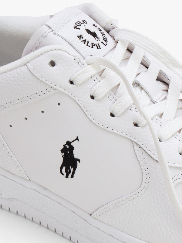Men’s Master Court White Leather Trainers