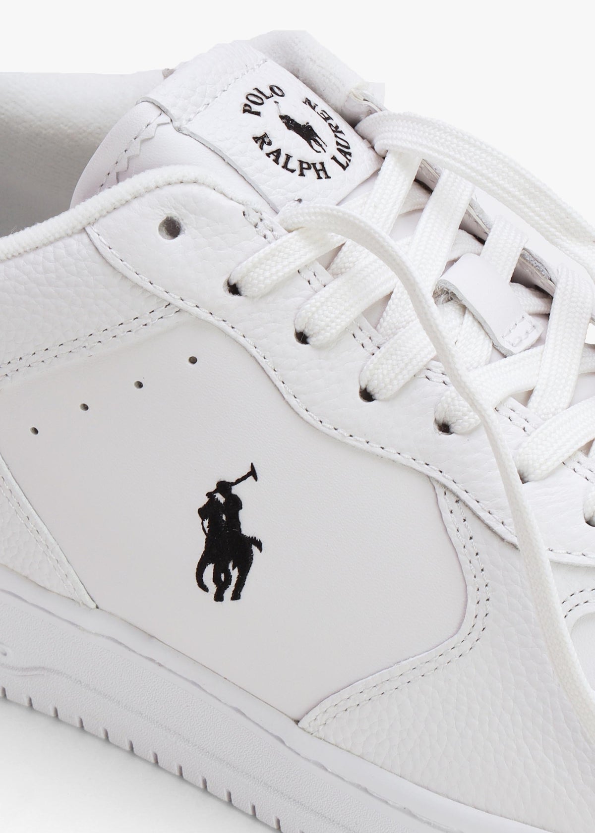 Men’s Master Court White Leather Trainers