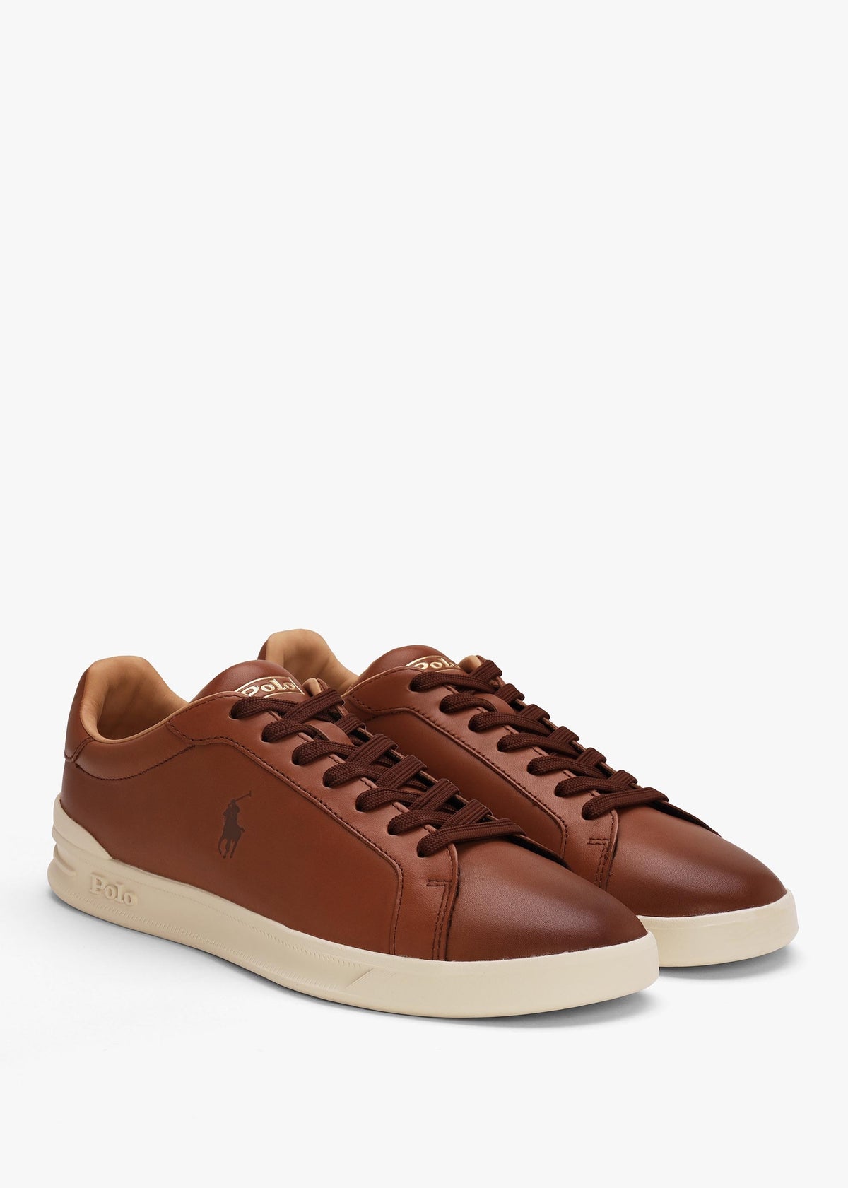 Men’s Heritage Court II Polo Russet Leather Trainers