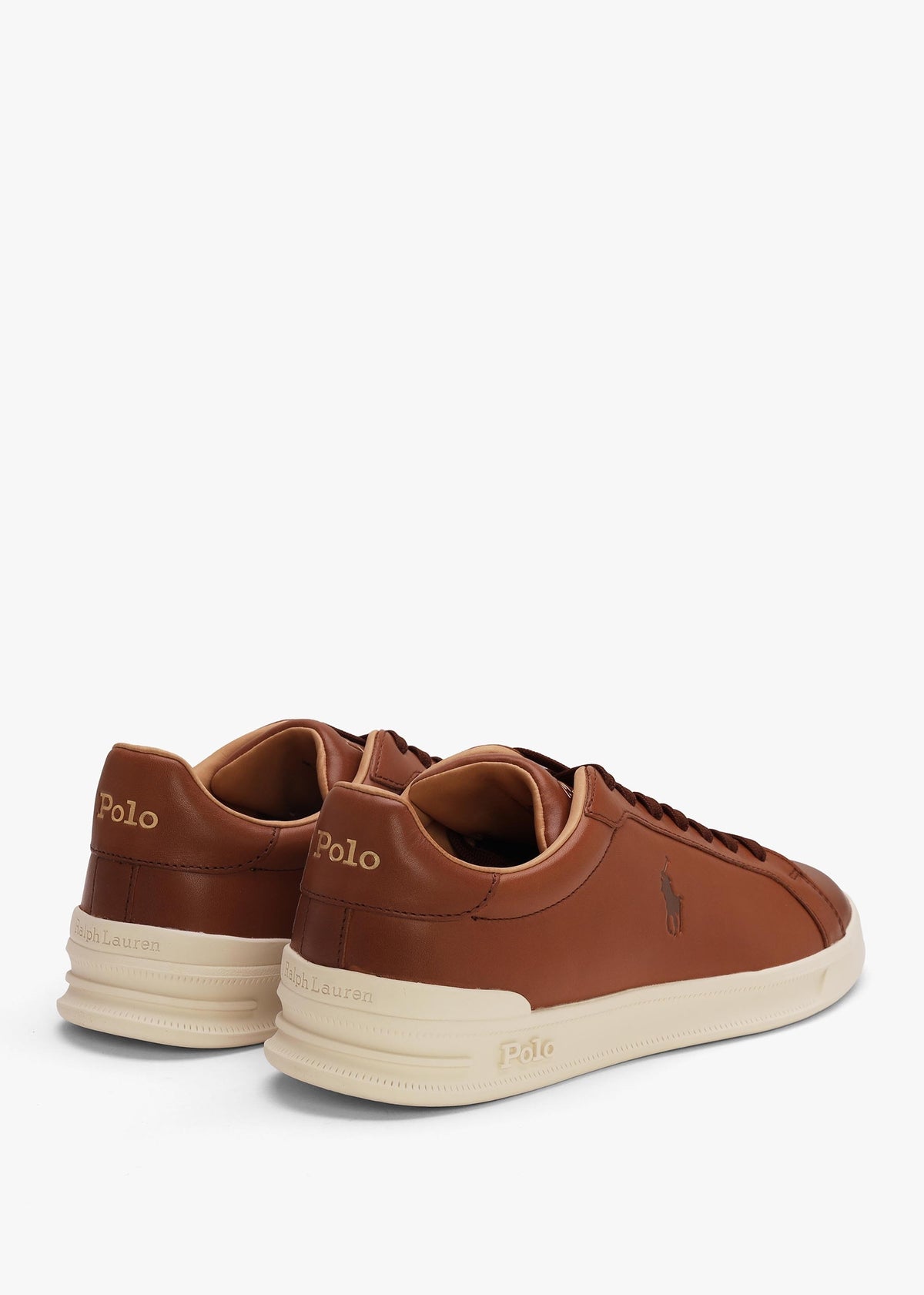 Men’s Heritage Court II Polo Russet Leather Trainers