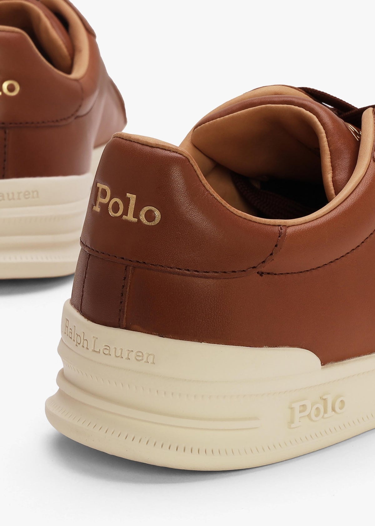 Men’s Heritage Court II Polo Russet Leather Trainers