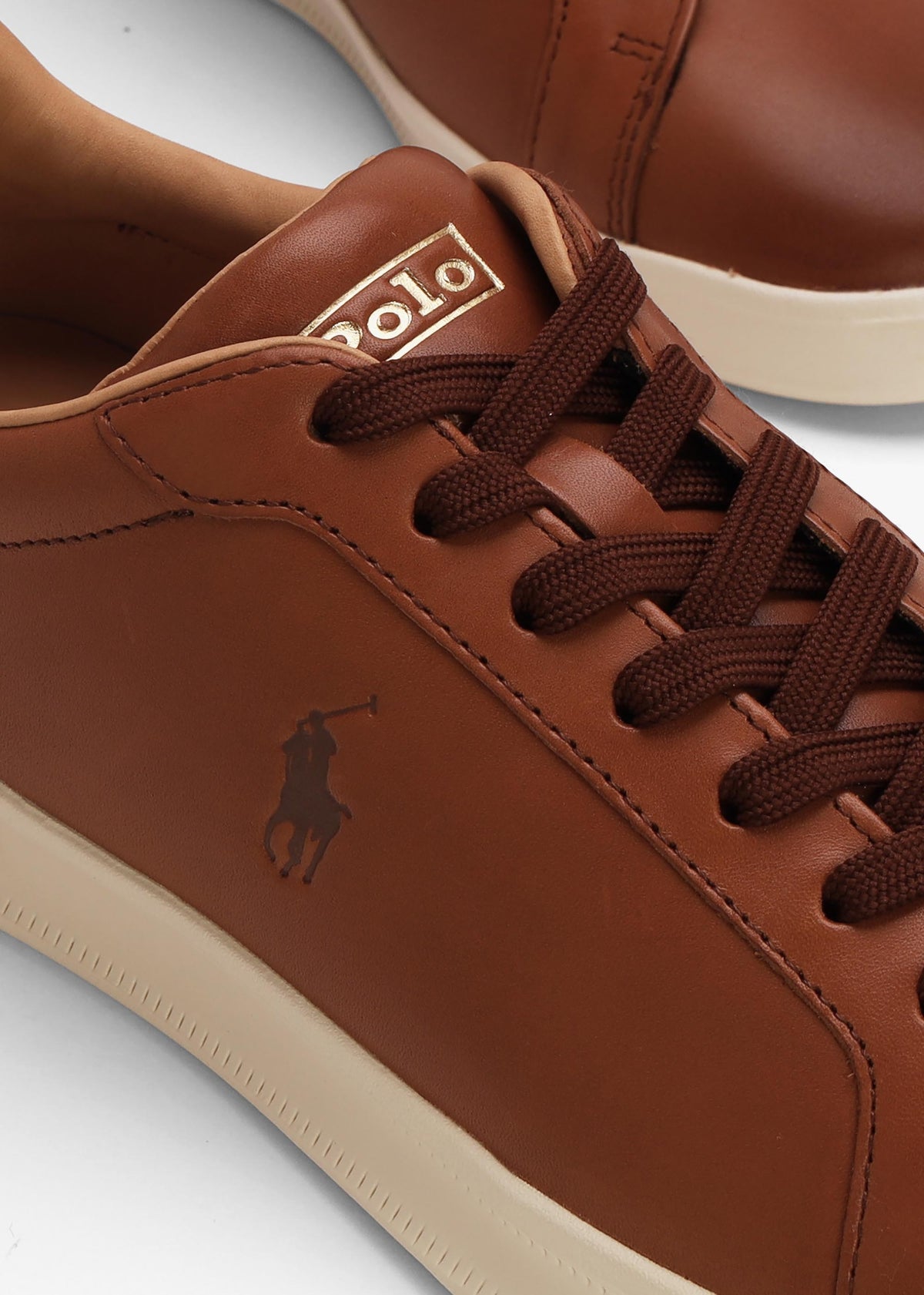 Men’s Heritage Court II Polo Russet Leather Trainers