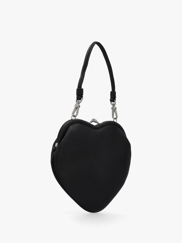 Belle Black Heart Frame Cross-Body Bag