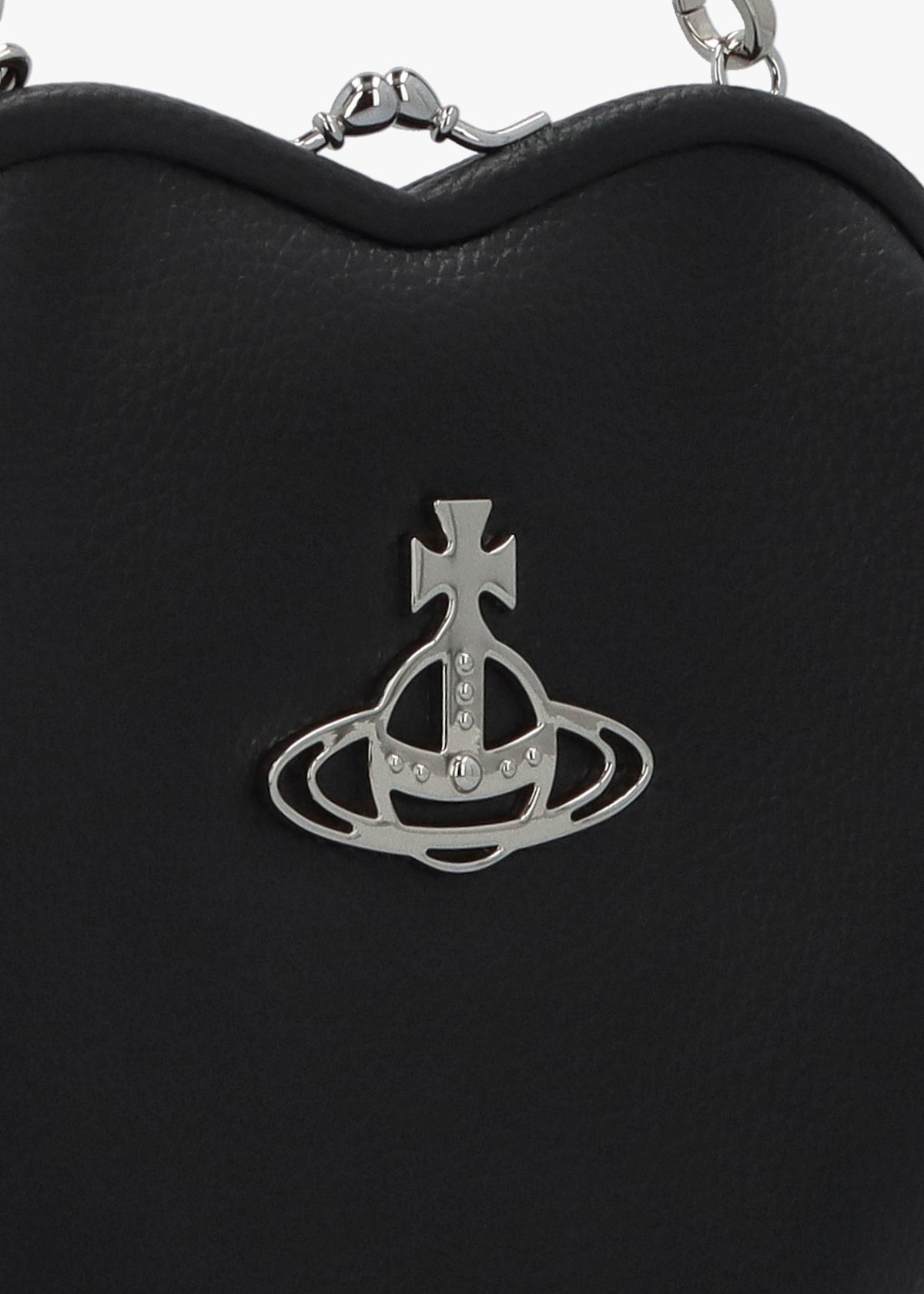 Belle Black Heart Frame Cross-Body Bag