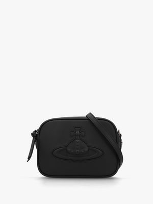 Anna Injected Orb Black Smooth Leather Camera Bag