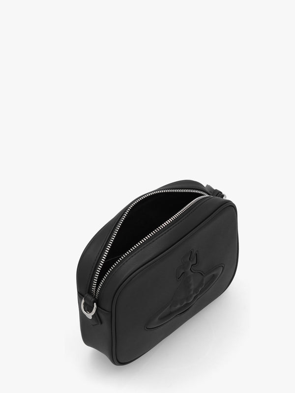 Anna Injected Orb Black Smooth Leather Camera Bag