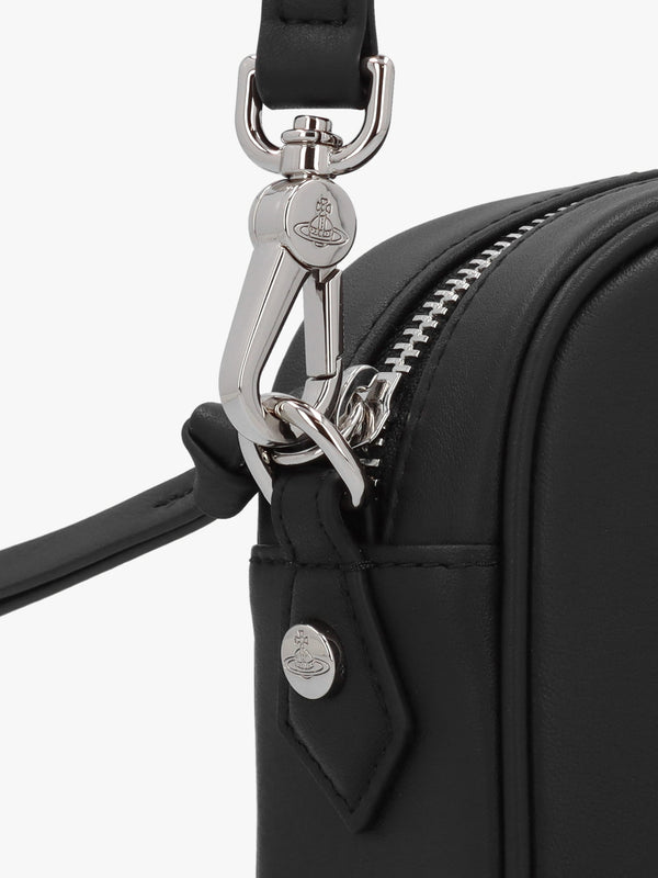 Anna Injected Orb Black Smooth Leather Camera Bag