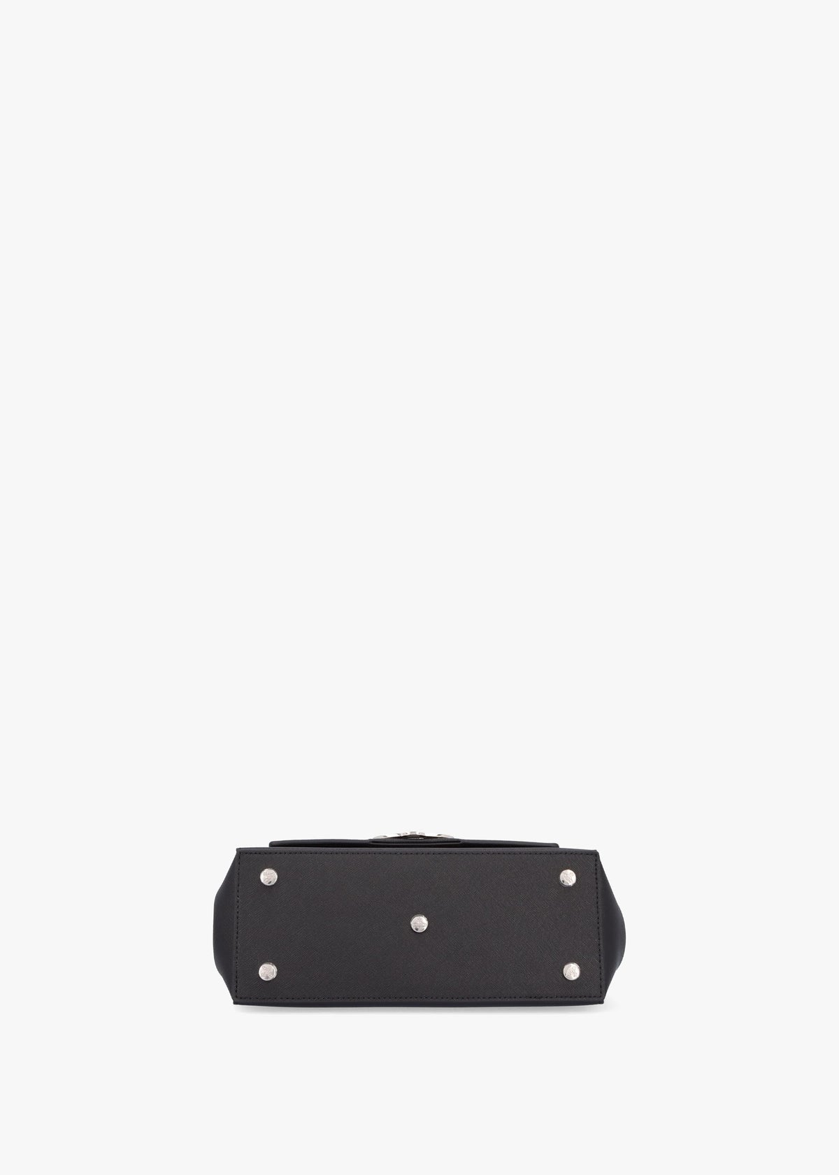 Medium Hazel Black Saffiano Plain Shoulder Bag