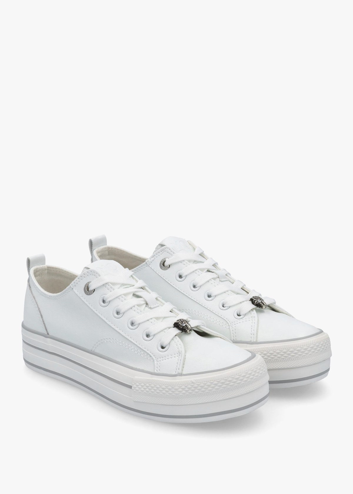 Bagnol White Leather Trainers