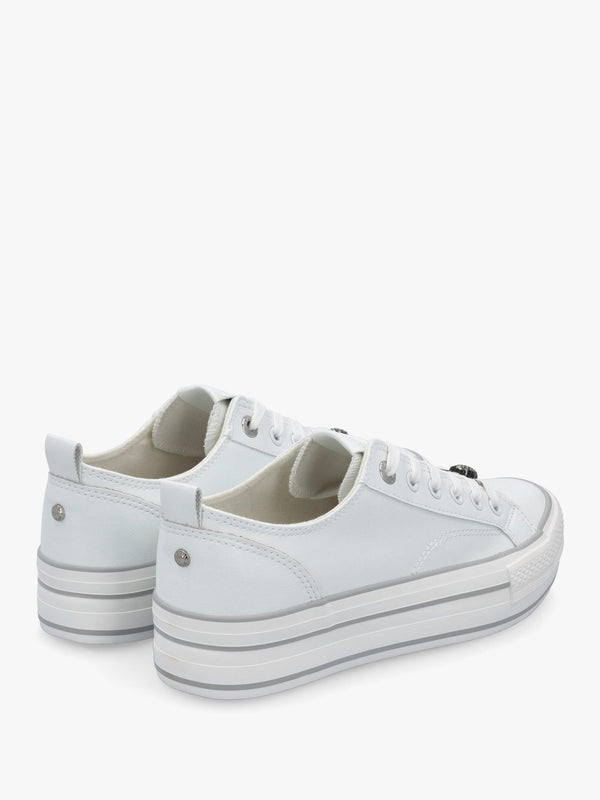 Bagnol White Leather Trainers