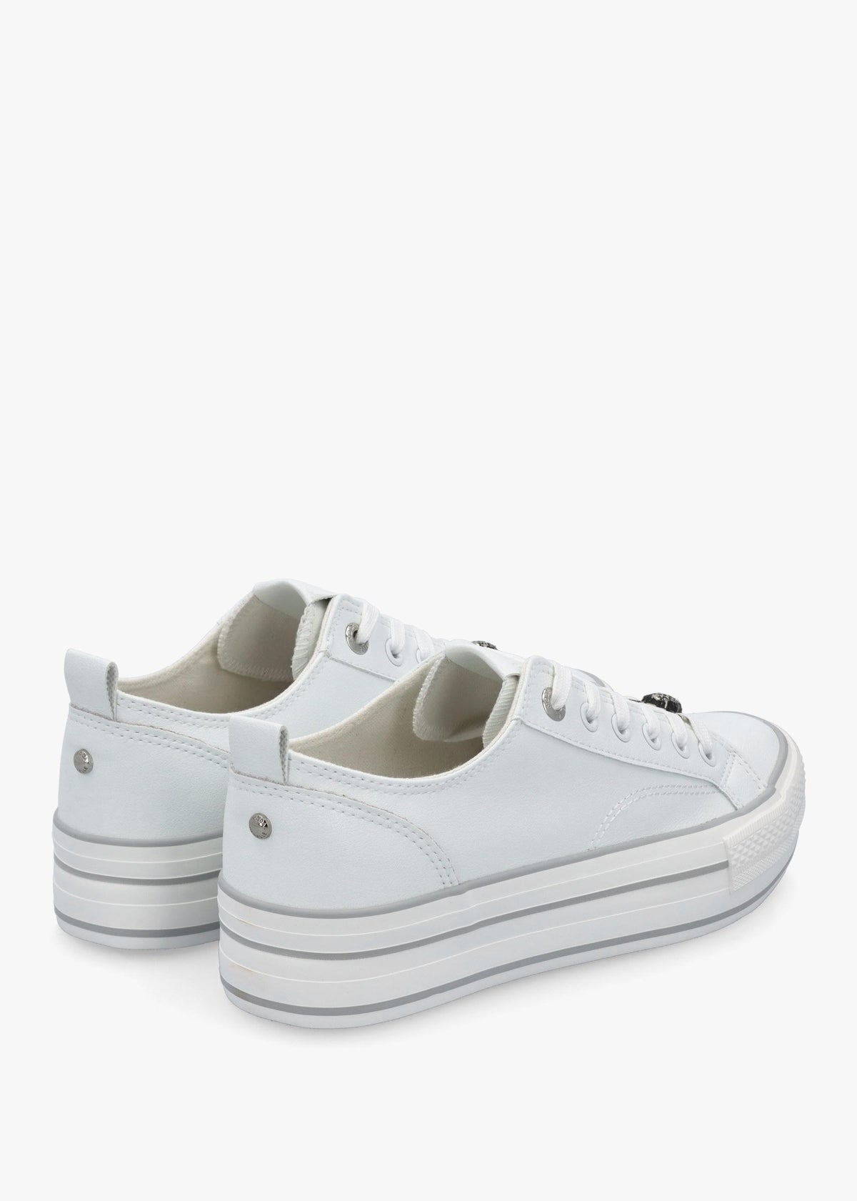 Bagnol White Leather Trainers