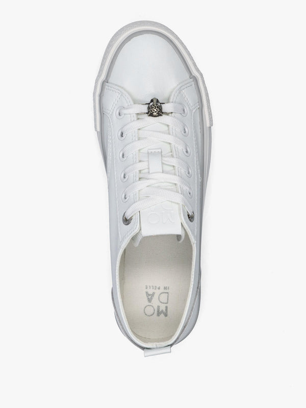 Bagnol White Leather Trainers