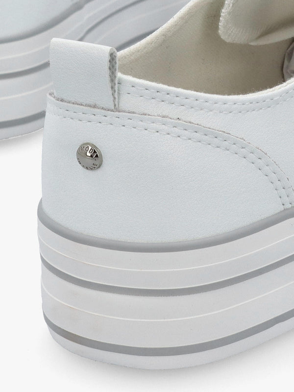Bagnol White Leather Trainers
