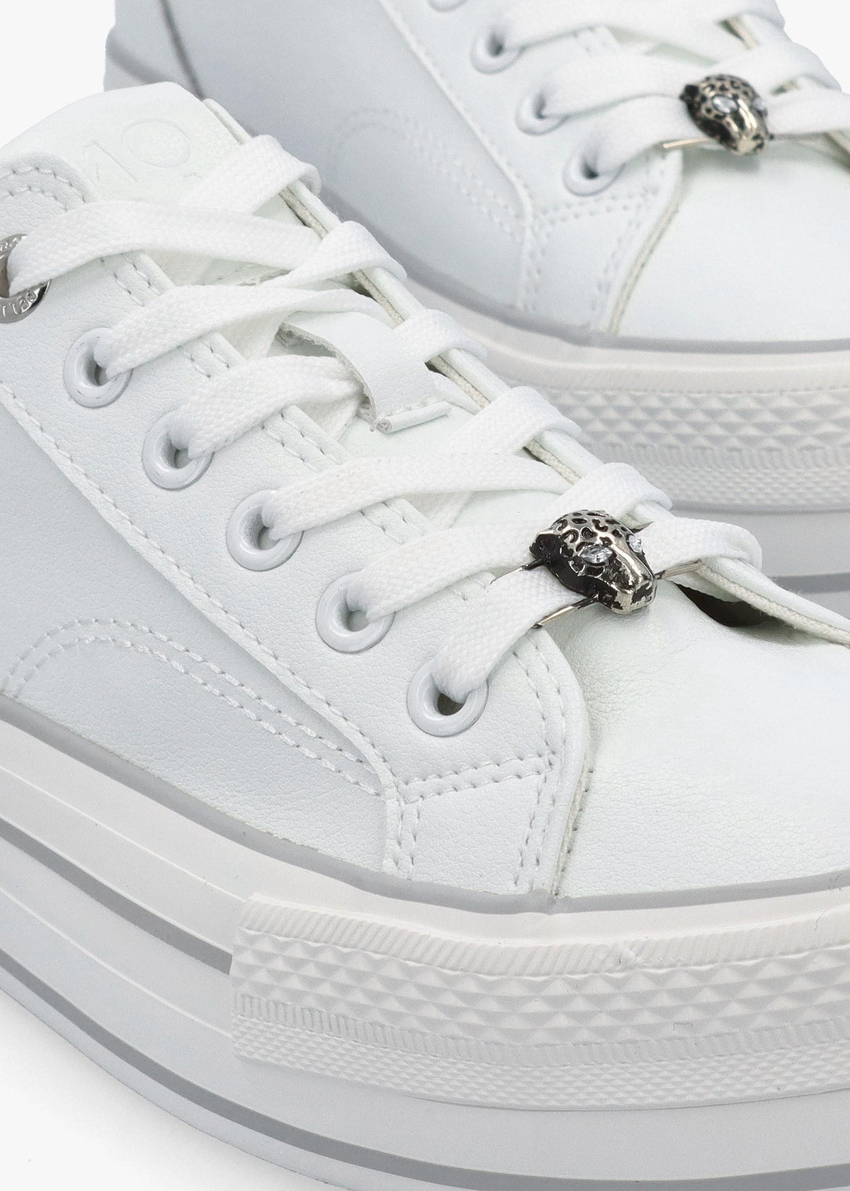 Bagnol White Leather Trainers