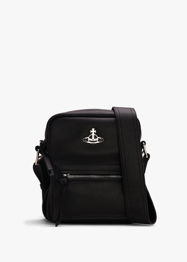 Men's Small Jackson Black Cross-Body Satchel Bag