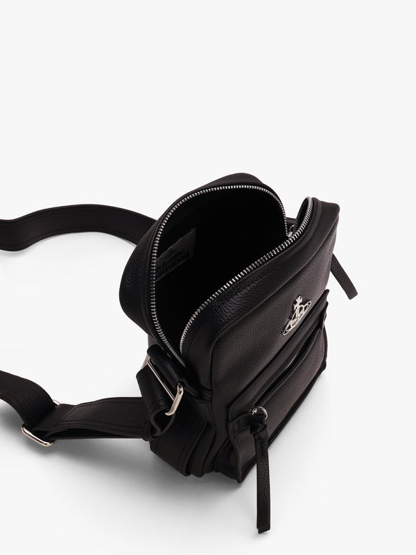 Men's Small Jackson Black Cross-Body Satchel Bag