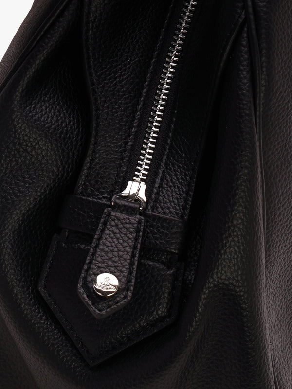 Men's Large Yasmine Black PU Grain Tote Bag