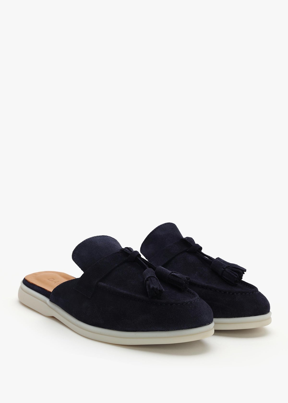 Siani Navy Suede Loafer Mules