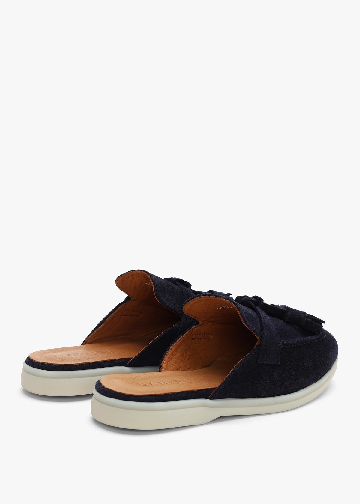 Siani Navy Suede Loafer Mules