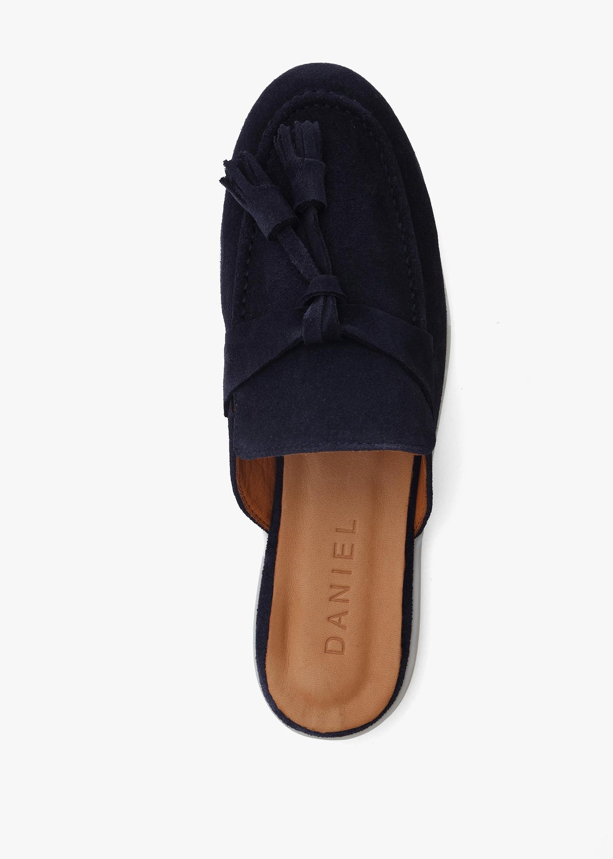 Siani Navy Suede Loafer Mules