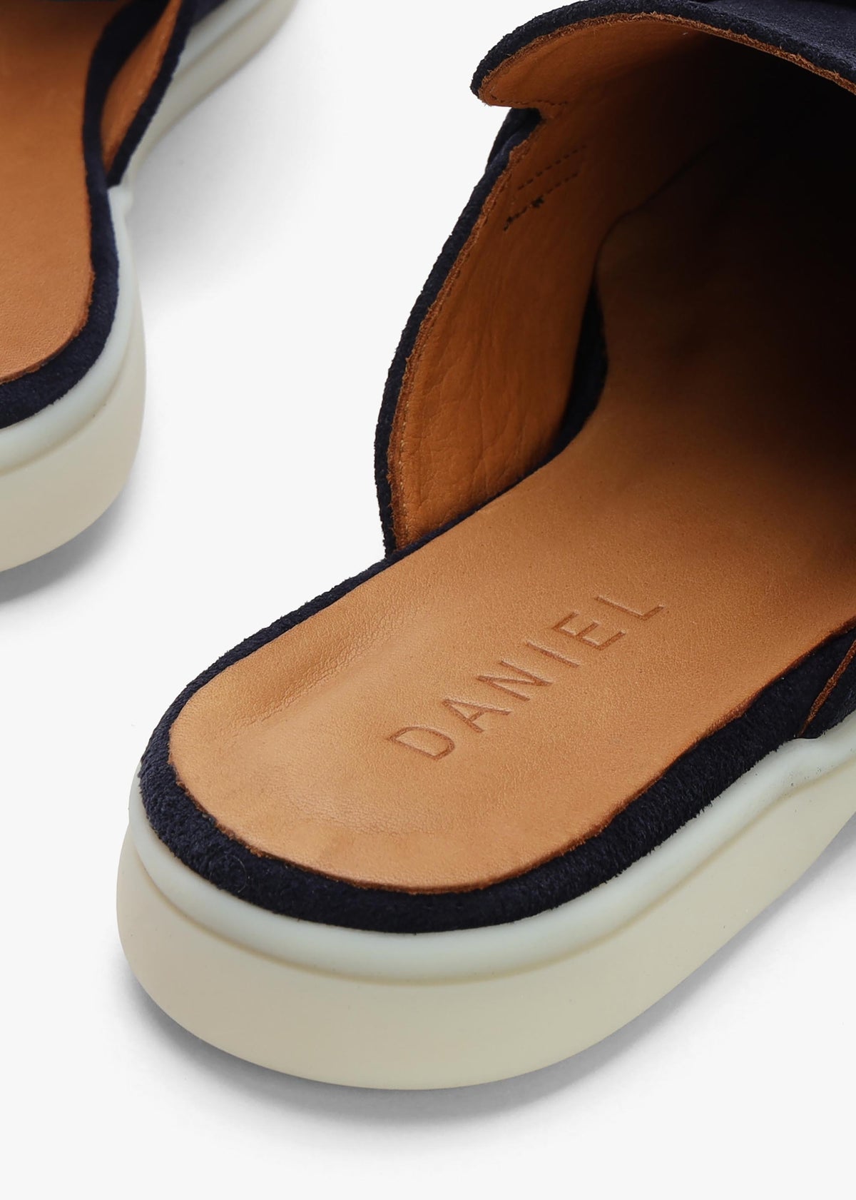 Siani Navy Suede Loafer Mules