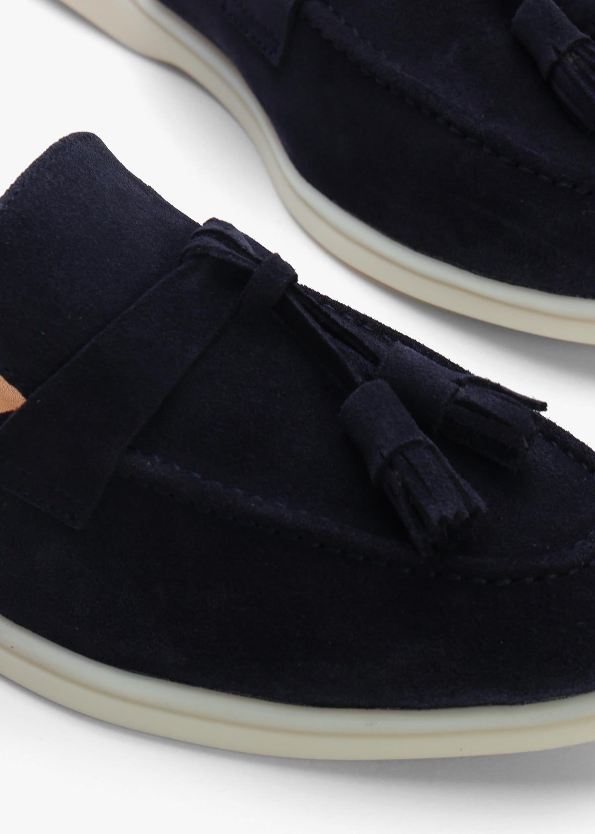 Siani Navy Suede Loafer Mules
