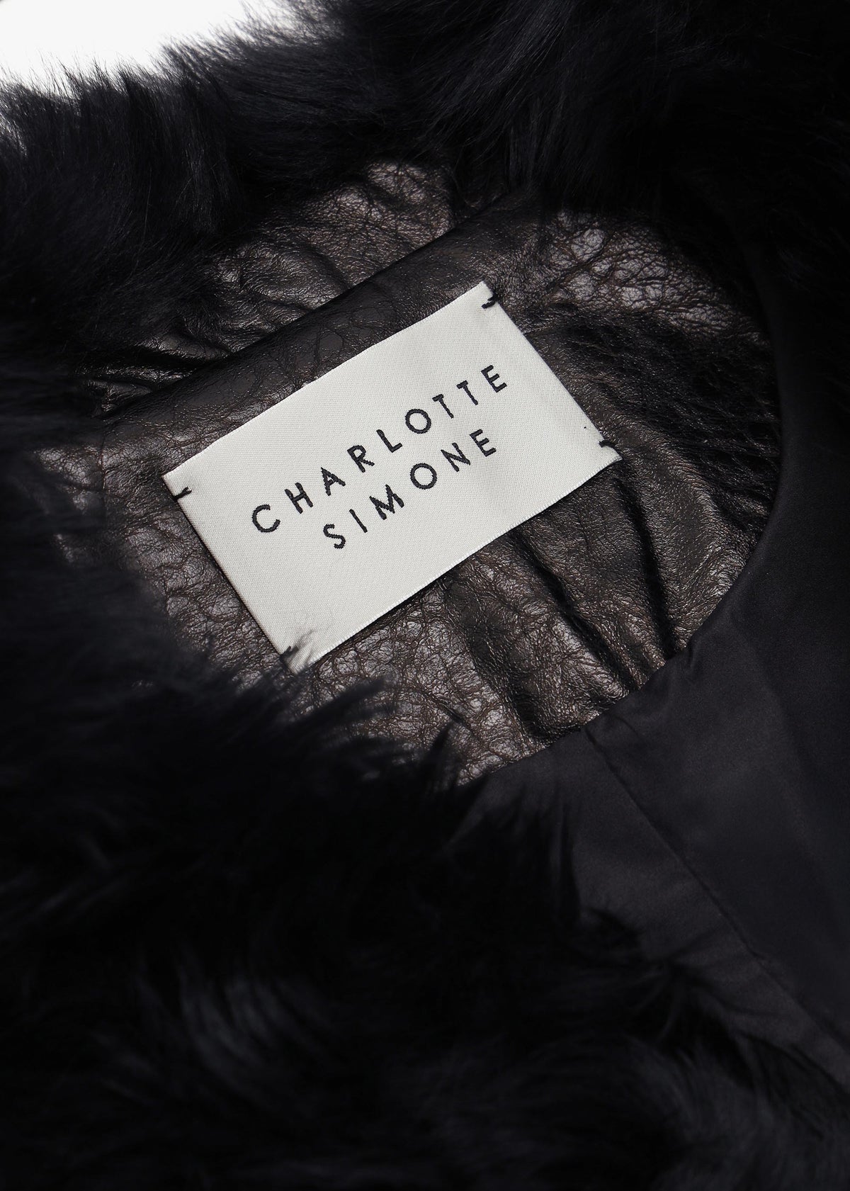 Pamela Black Shearling Trim Longline Coat