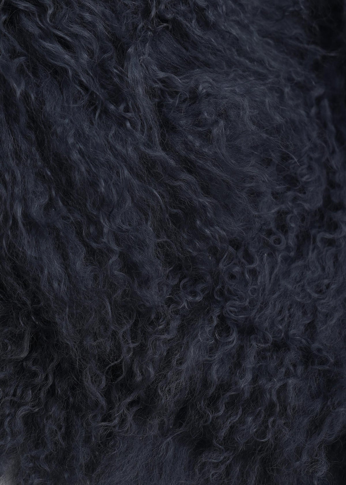 Minnie Blue Mongolian Lambswool Cropped Jacket