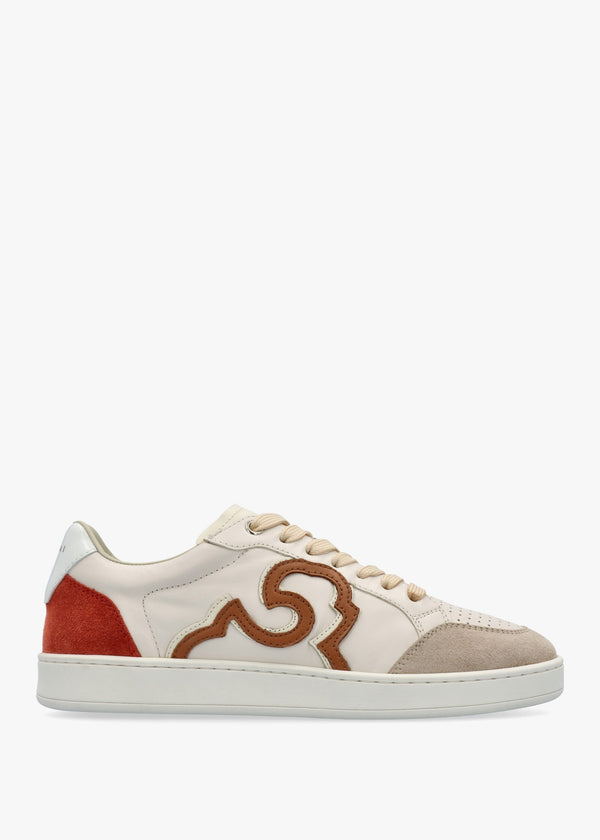 Acanto Basket Cream Leather Low Profile Trainers