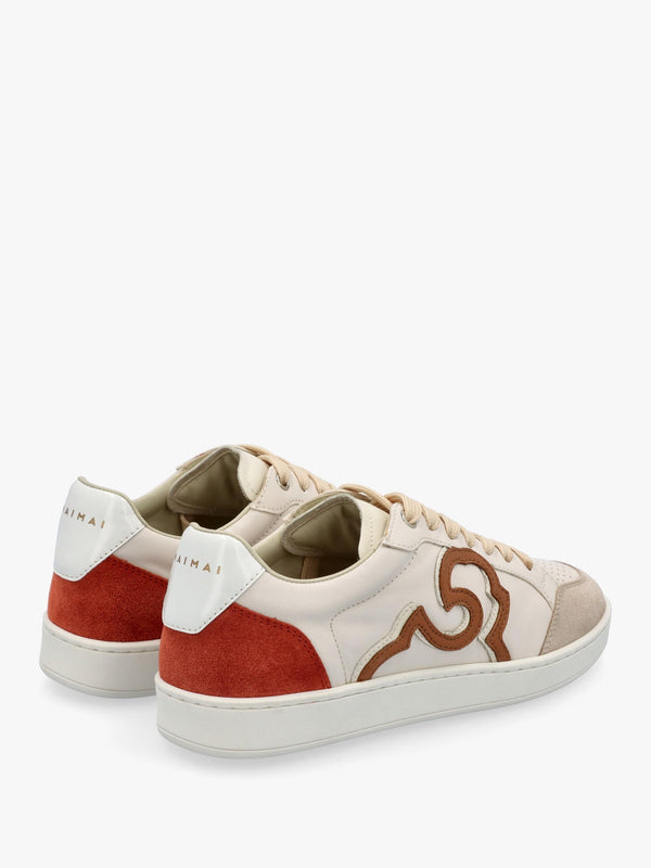 Acanto Basket Cream Leather Low Profile Trainers