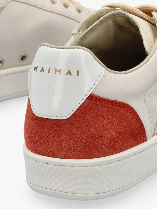 Acanto Basket Cream Leather Low Profile Trainers