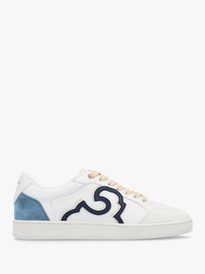 Acanto Basket White Leather Low Profile Trainers