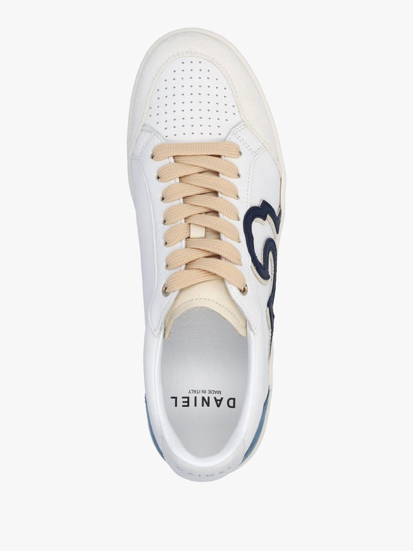 Acanto Basket White Leather Low Profile Trainers
