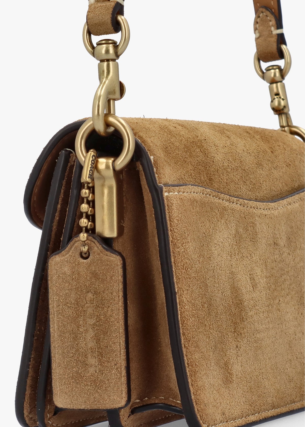 Tabby 20 Sand Suede Shoulder Bag