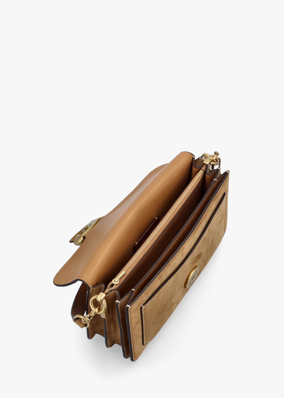 Tabby 26 Sand Suede Shoulder Bag