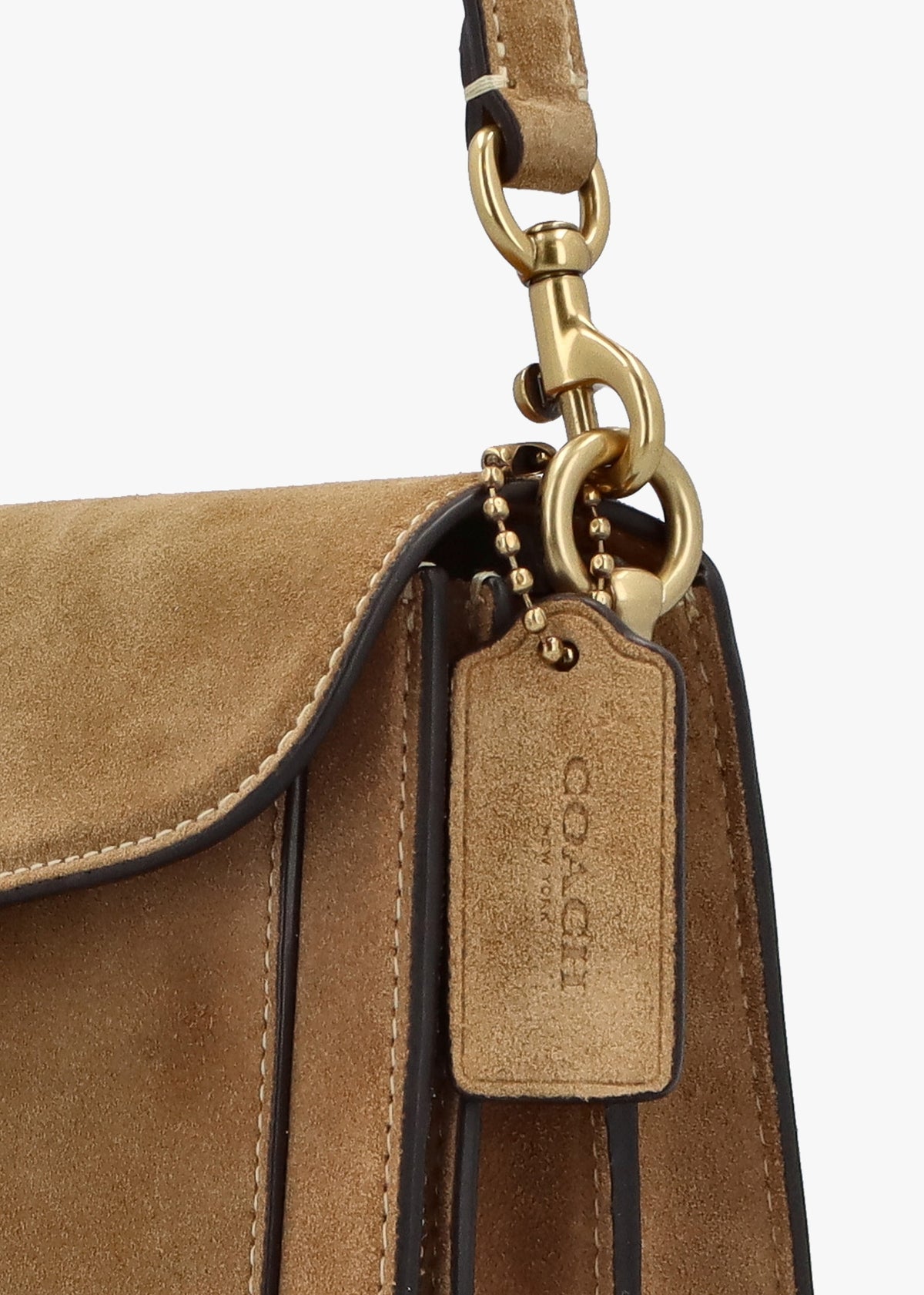 Tabby 26 Sand Suede Shoulder Bag