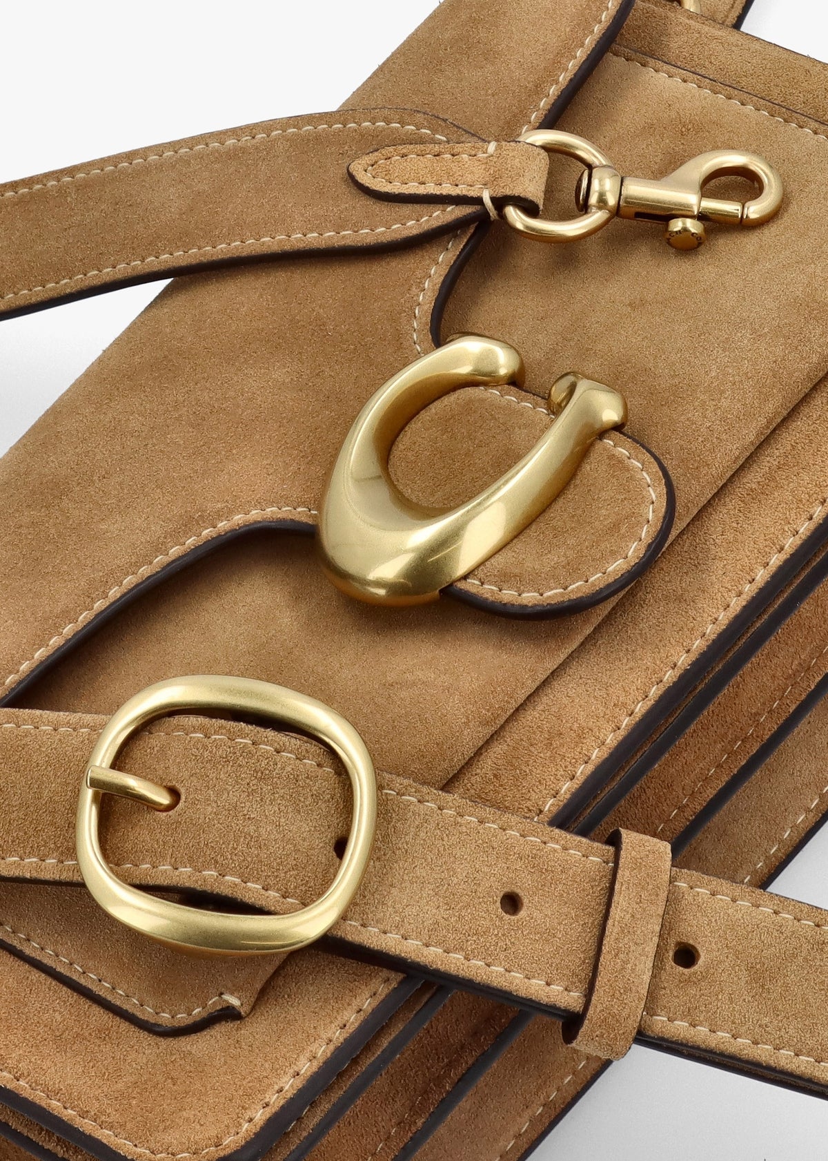 Tabby 26 Sand Suede Shoulder Bag