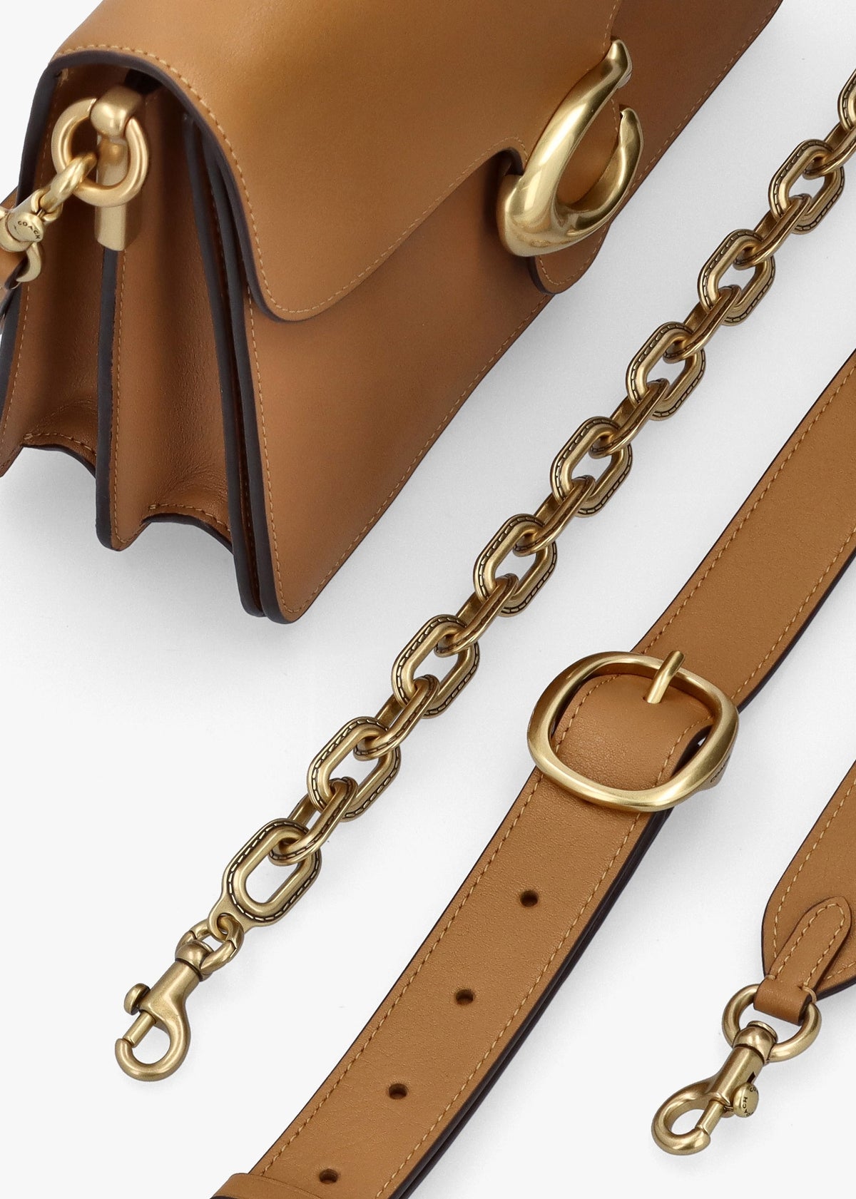 Chain Tabby Honey Brown Leather Shoulder Bag