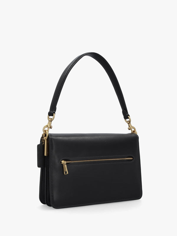Chain Tabby Black Leather Shoulder Bag