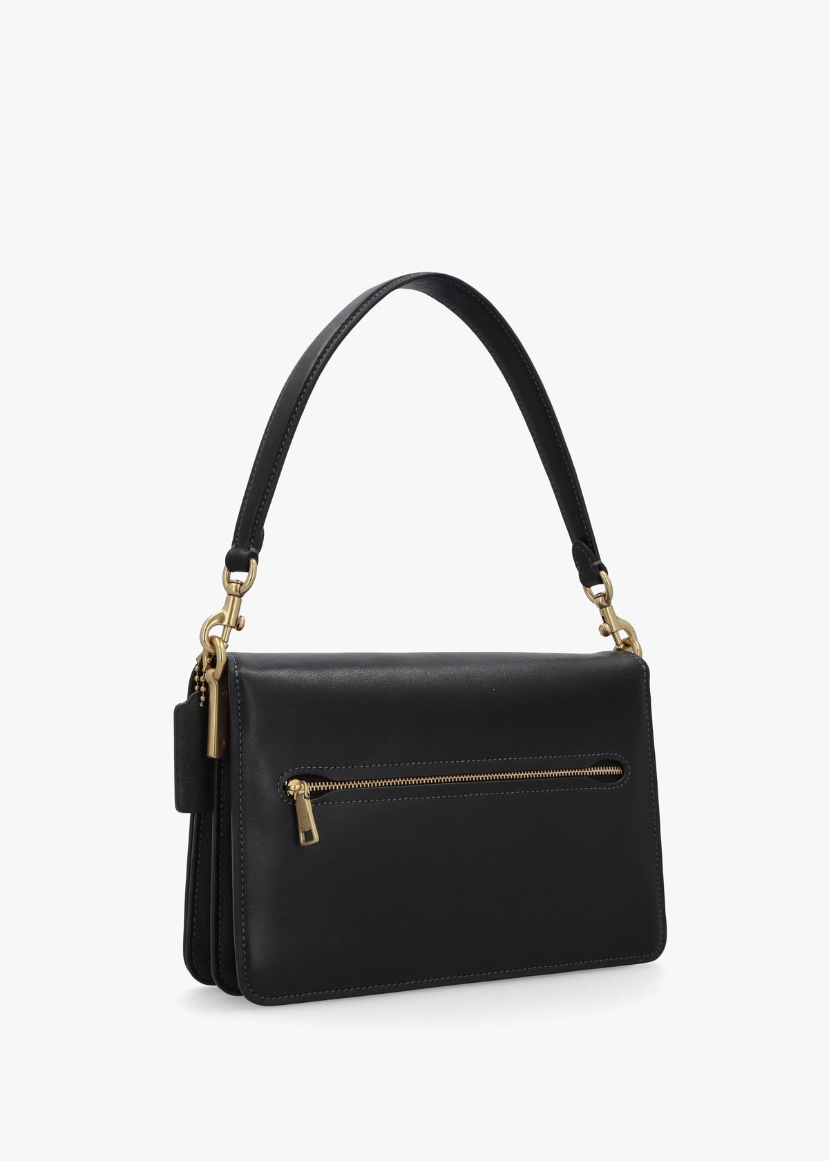 Chain Tabby Black Leather Shoulder Bag